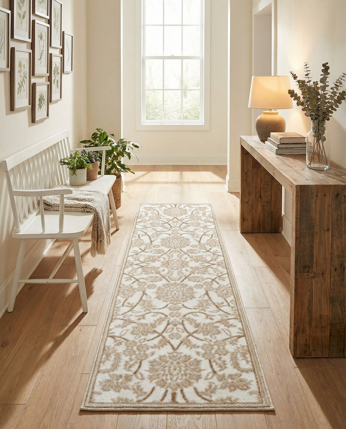 Andes Summit Collection Area Rug -  Chimborazo Runner Snow White  lifestyle 147