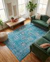 Geneva Terrace Collection Area Rug -  Lausanne Rectangle Blue  lifestyle 11