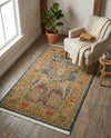 Persian Elegance Collection Area Rug -  Khorramabad Rectangle Navy Blue  lifestyle 14