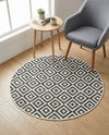 Urban Oasis Rugs Collection Area Rug -  Rooftop (Charcoal Gray) Round Charcoal Gray  lifestyle 86