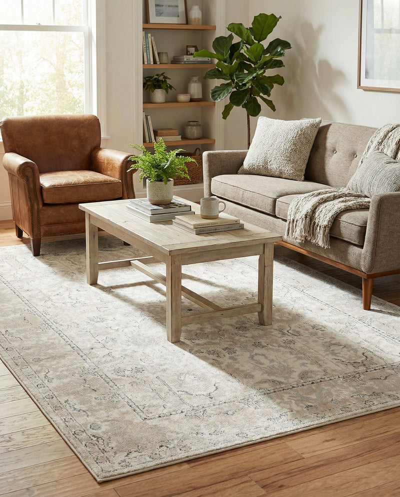 Cascade Range Collection Area Rug -  Shasta (Ivory) Rectangle Ivory  lifestyle 27