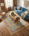 Seville Stripes Collection Area Rug -  Granada (Yellow) Rectangle Yellow  lifestyle 14