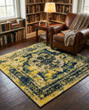 Riviera Elegance Collection Area Rug -  Menton (Navy Blue) Square Navy Blue  lifestyle 58