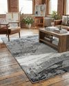Copenhagen Edge Collection Area Rug - Nyhavn Rectangle Black  lifestyle 72