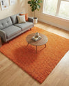 Plush Oasis Collection Area Rug - Serenity (Tiger Orange) Square Tiger Orange  lifestyle 78