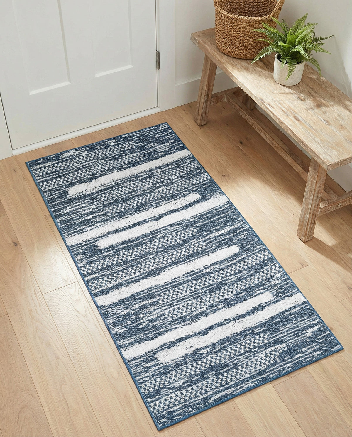 Cathedral Elegance Collection Area Rug - Chapel Runner Navy Blue  lifestyle 171