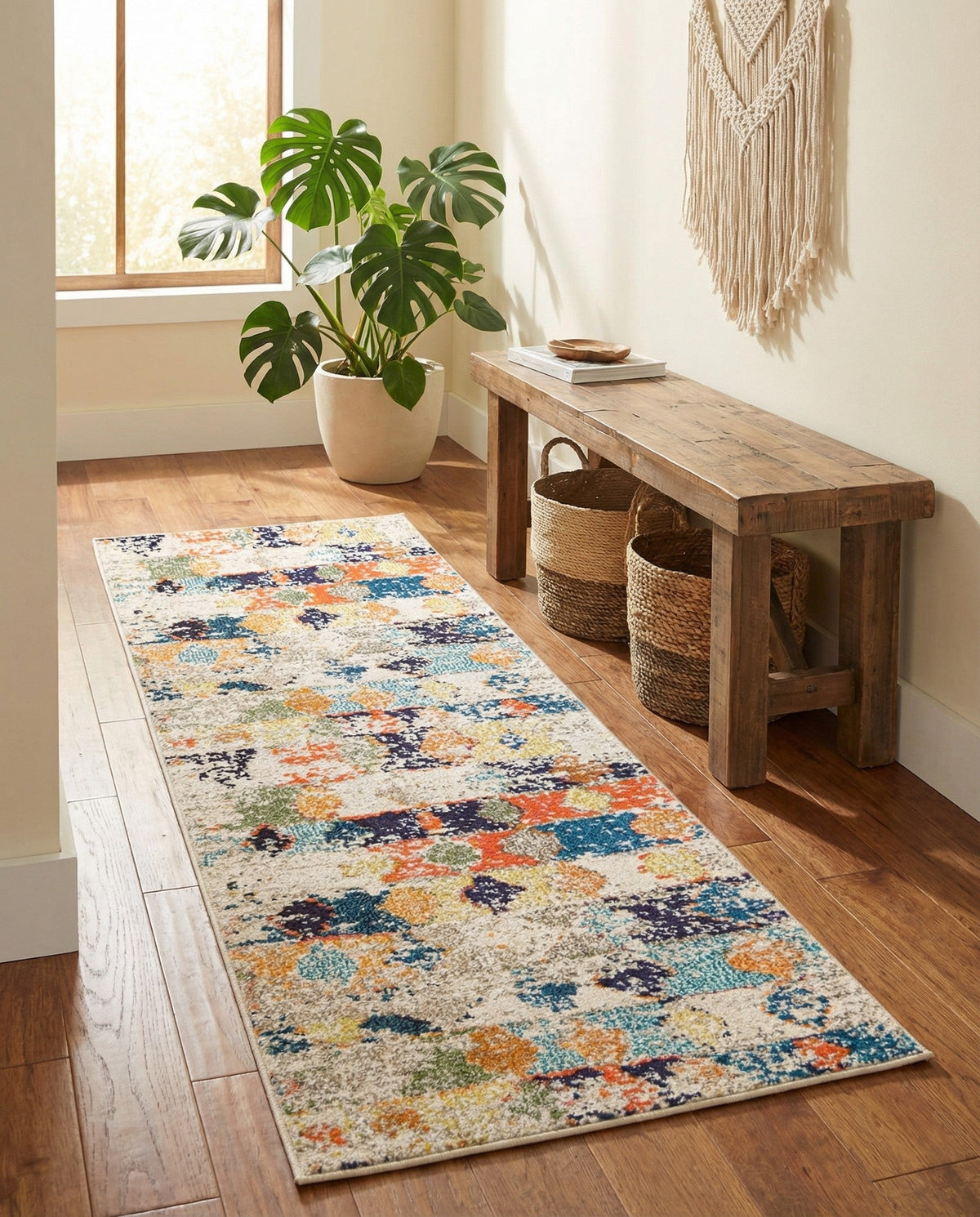 Colorburst Oasis Collection Area Rug -  Marina Runner Ivory  lifestyle 69