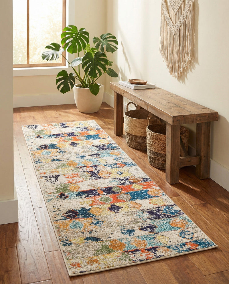 Colorburst Oasis Collection Area Rug -  Marina Runner Ivory  lifestyle 69
