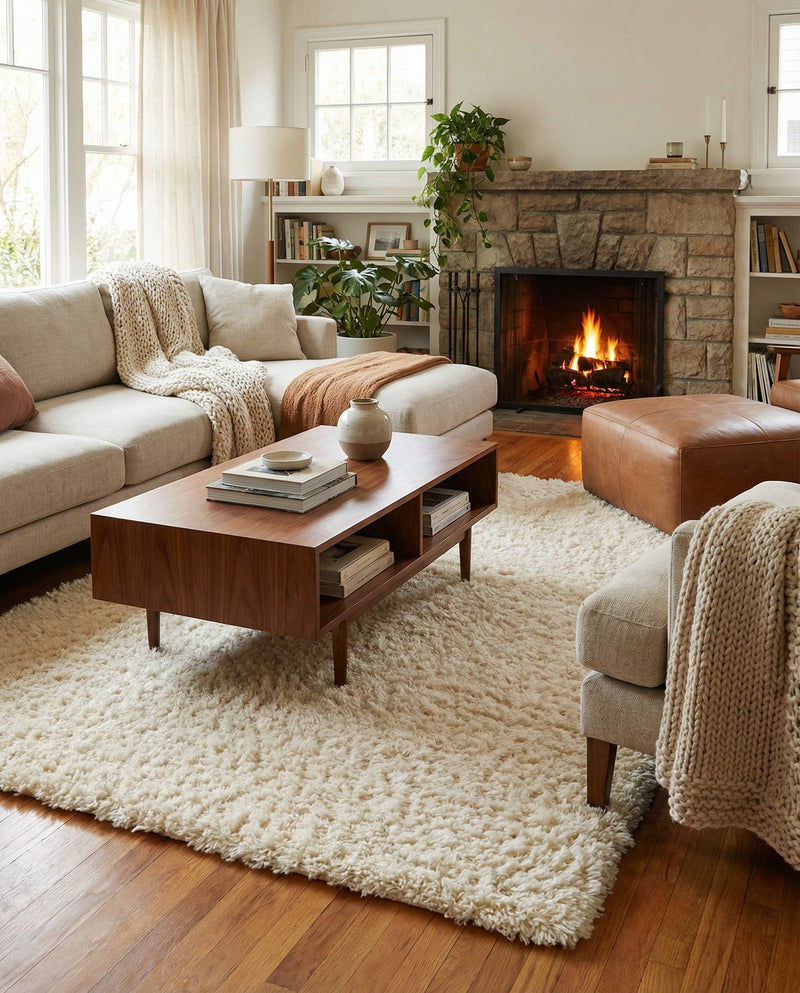 Eternal Plush Oasis Collection Area Rug -  Tranquility (Pearl) Rectangle Pearl  lifestyle 7