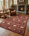 Frontier Trails Collection Area Rug -  Sedona Rectangle Red  lifestyle 22