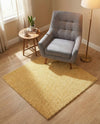 Alpine Plush Collection Area Rug -  Cortina (Sun Yellow) Square Sun Yellow  lifestyle 80