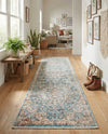 Coastal Haven Collection Area Rug - Seabreeze (Blue) Runner Blue  lifestyle 42