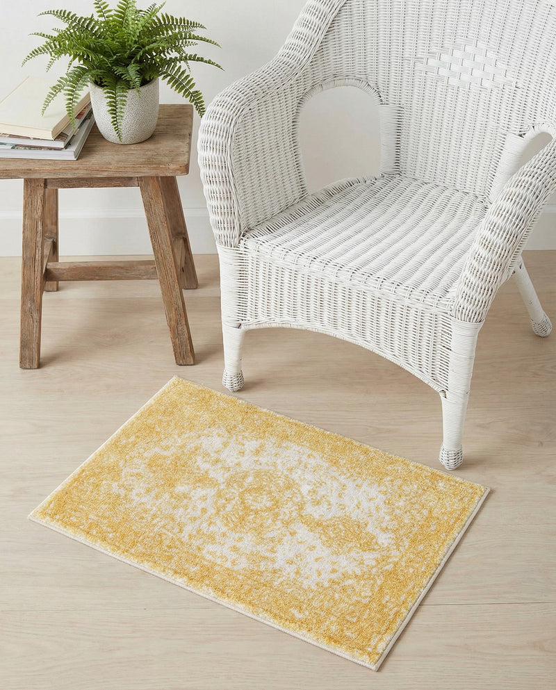 Dover Terrace Collection Area Rug - Marina (Yellow) Rectangle Yellow  lifestyle 24