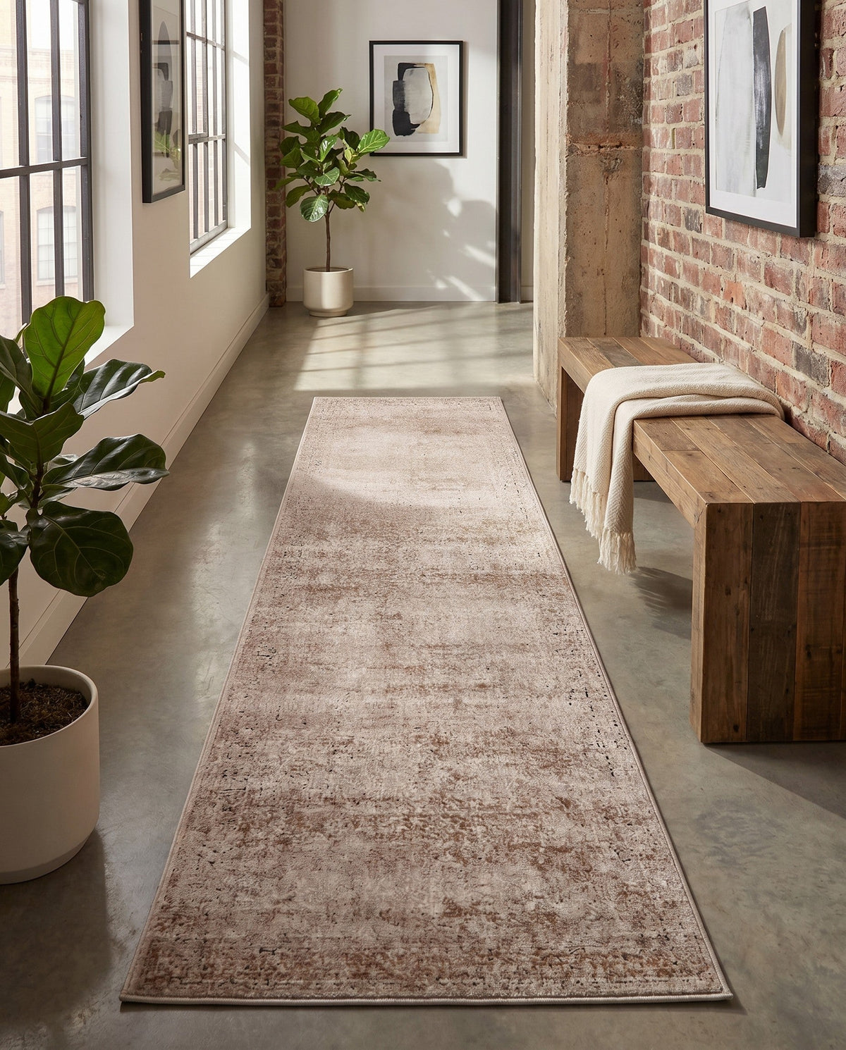 Coastal Manor Collection Area Rug -  Marina Runner Beige  lifestyle 131
