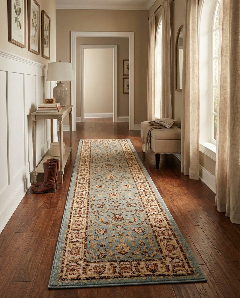 Jaipur Elegance Collection Area Rug -  Nahargarh (Light Blue) Runner Light Blue  lifestyle 64