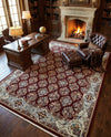 Persian Elegance Collection Area Rug -  Yazd Rectangle Burgundy  lifestyle 26