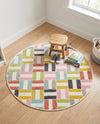 Wonder Tykes Collection Area Rug -  Kaleidoscope Round Multi  lifestyle 30