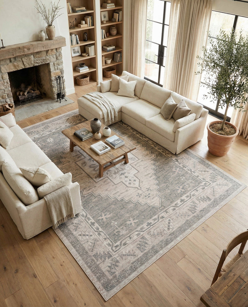Savannah Series Collection Area Rug -  Augusta (Mink) Rectangle Mink  lifestyle 32