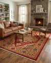Persian Elegance Collection Area Rug -  Golestan Rectangle Red  lifestyle 50