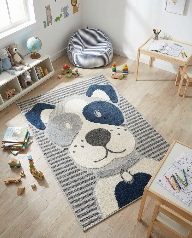 Wonder Tykes Collection Area Rug -  Magicgrove Rectangle Blue and Gray  lifestyle 12