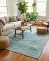 Dover Terrace Collection Area Rug -  Lagoon (Aqua) Rectangle Aqua  lifestyle 9