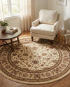 Jaipur Elegance Collection Area Rug -  Nahargarh (Cream) Round Cream  lifestyle 76