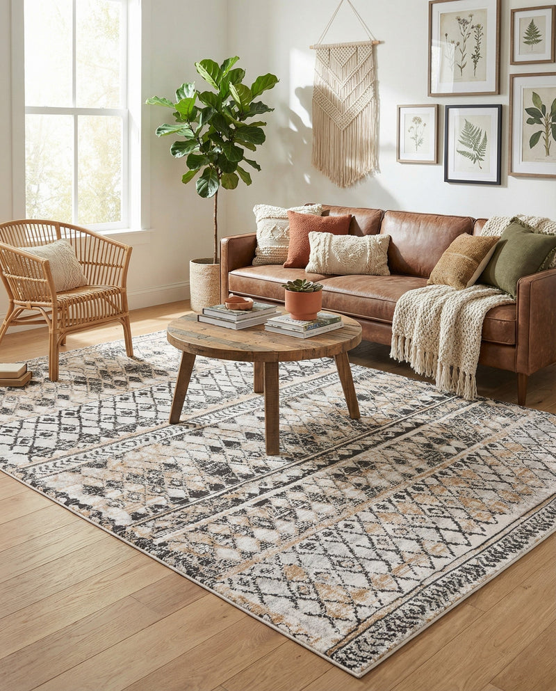 Dresden Elegance Collection Area Rug -  Zittau Rectangle Beige  lifestyle 53