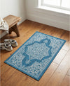 Patio Heritage Collection Area Rug -  Charleston (Teal) Rectangle Teal  lifestyle 23