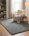 Cozy Comfort Shag Collection Area Rug - Haven (Cloud Gray) Rectangle Cloud Gray  lifestyle 25