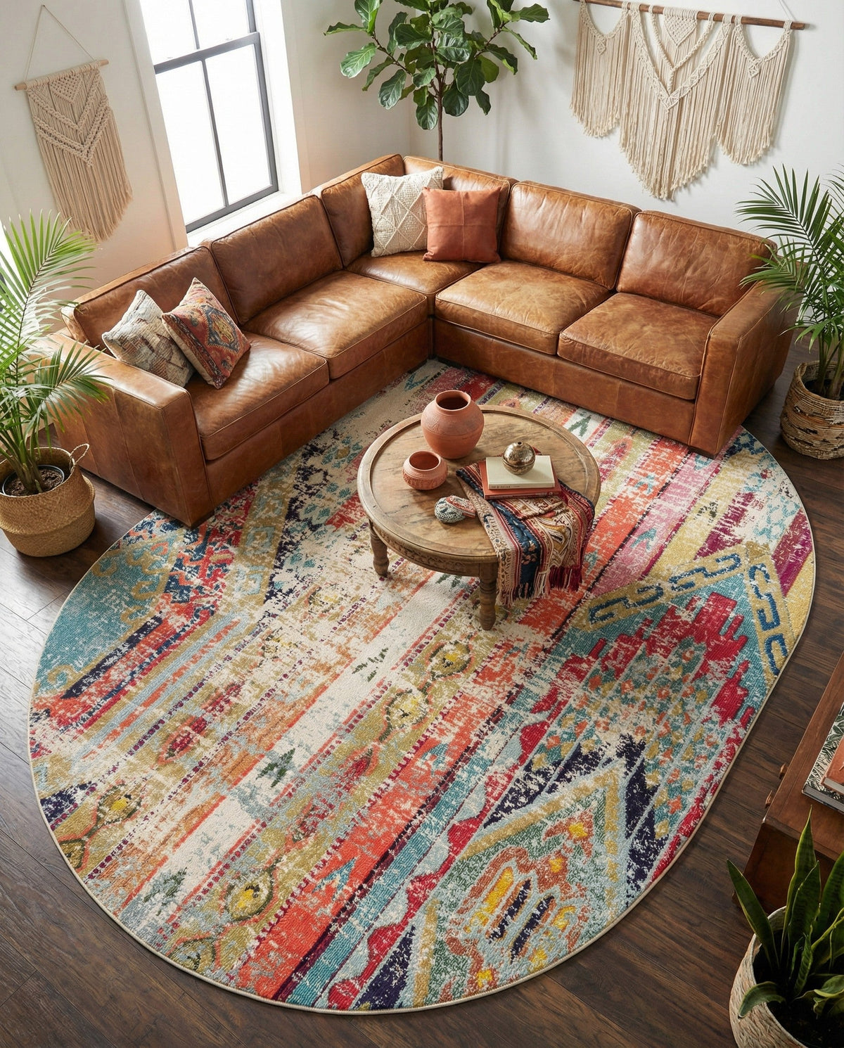 Sedona Vista Collection Area Rug -  Cholla Oval Multi  lifestyle 107