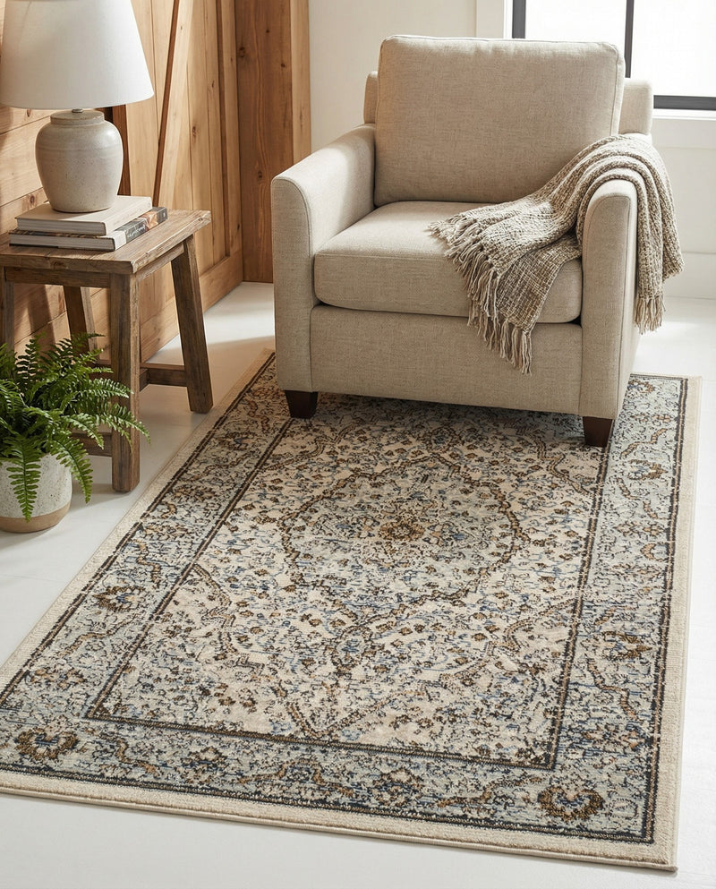 Mykonos Manor Collection Area Rug - Delos Rectangle Blue  lifestyle 50
