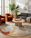 Urban Terrace Collection Area Rug -  Deck Round Multi  lifestyle 35