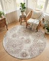 Riviera Elegance Collection Area Rug -  Monaco (Beige) Round Beige  lifestyle 54