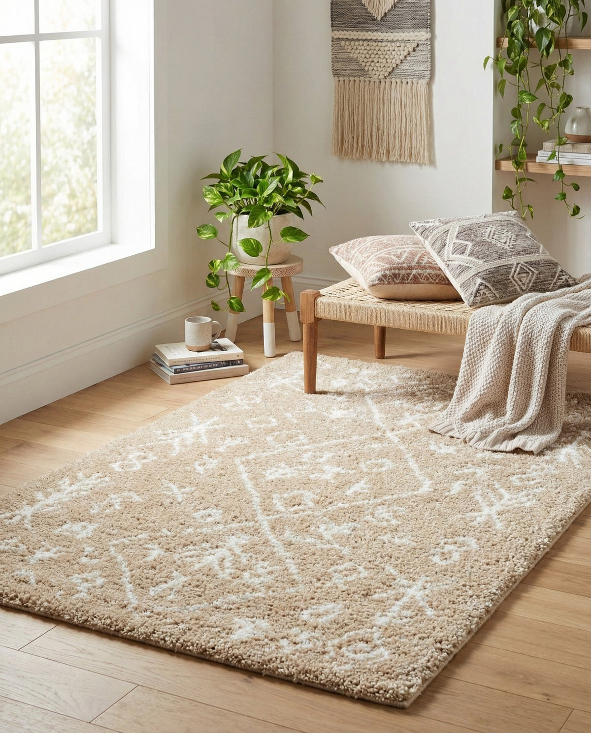 Casablanca Comfort Collection Area Rug - Sahara Rectangle Taupe  lifestyle 44