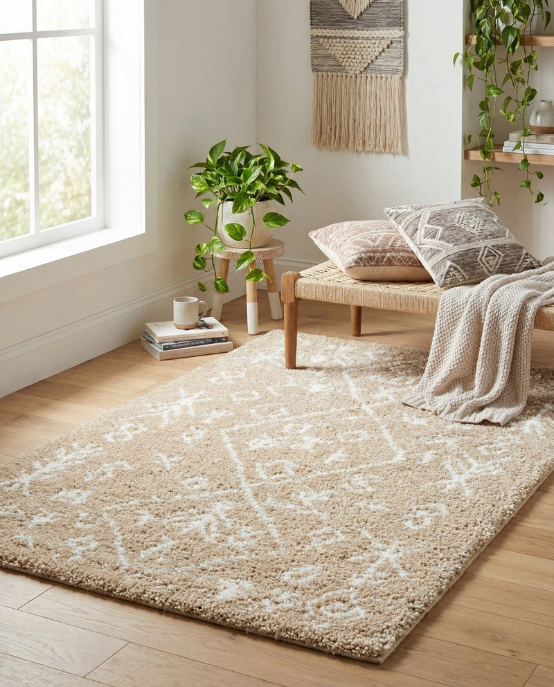 Casablanca Comfort Collection Area Rug - Sahara Rectangle Taupe  lifestyle 44