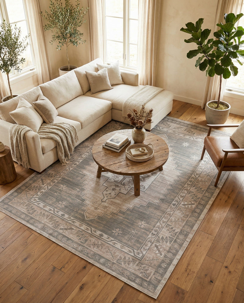 Savannah Series Collection Area Rug -  Augusta (Mink) Rectangle Mink  lifestyle 11