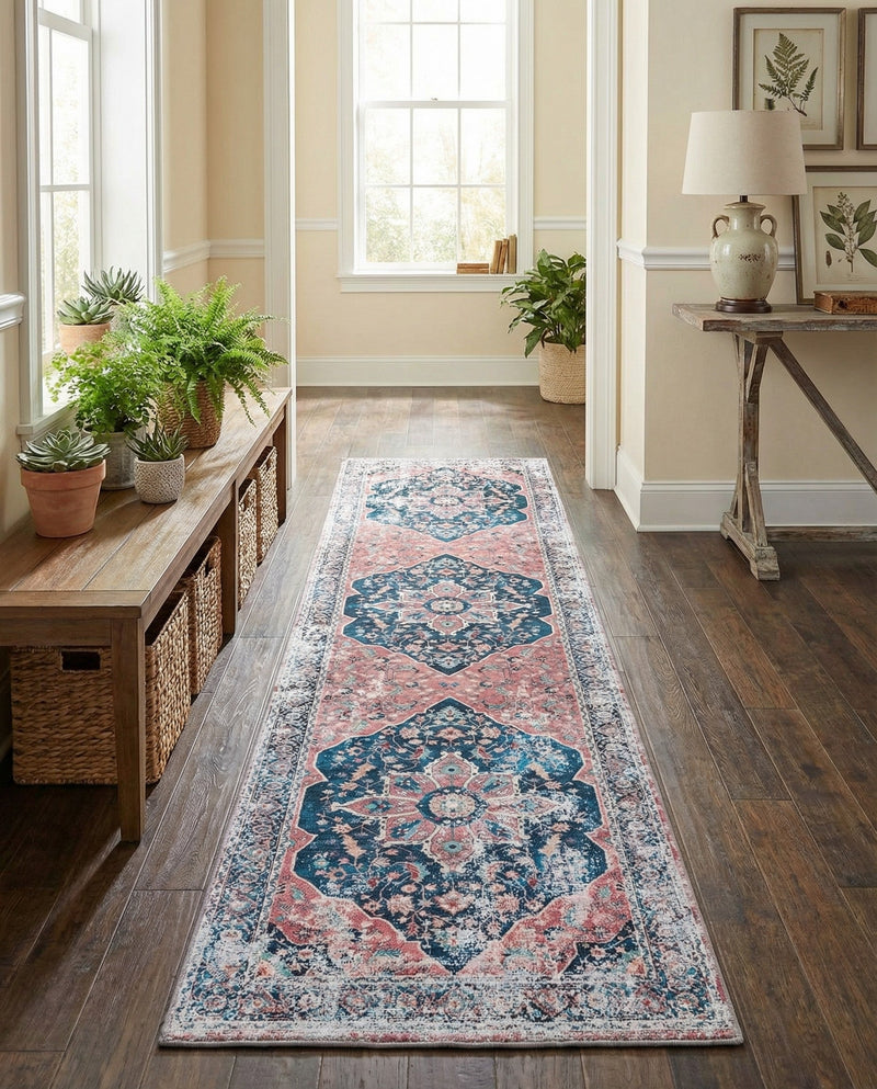 Laguna Sands Collection Area Rug -  Zuma Runner Navy Blue  lifestyle 65