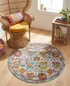 Arcadia Rugs Collection Area Rug -  Elysium Round Multi  lifestyle 56