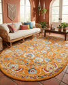 Adriana Terrace Collection Area Rug -  Positano (Orange) Oval Orange  lifestyle 41