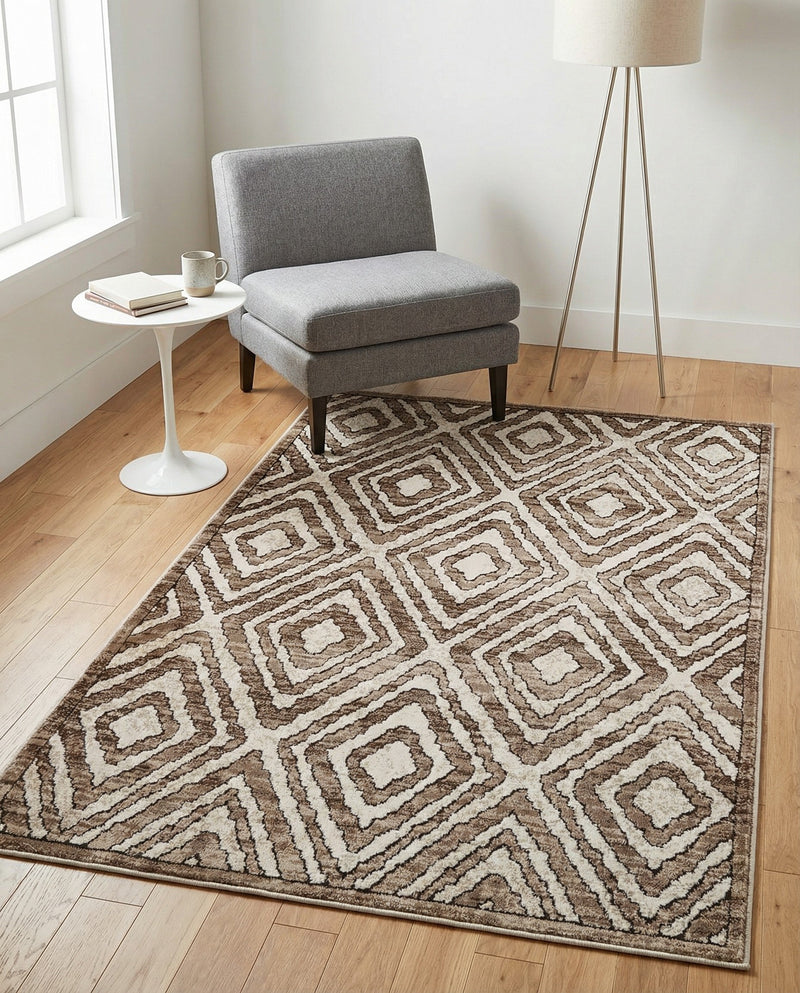 Sanctuary Retreat Collection Area Rug -  Oasis Rectangle Chocolate Brown  lifestyle 39