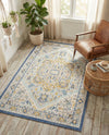 Savannah Series Collection Area Rug - Charleston (Sky blue) Rectangle Sky blue  lifestyle 11