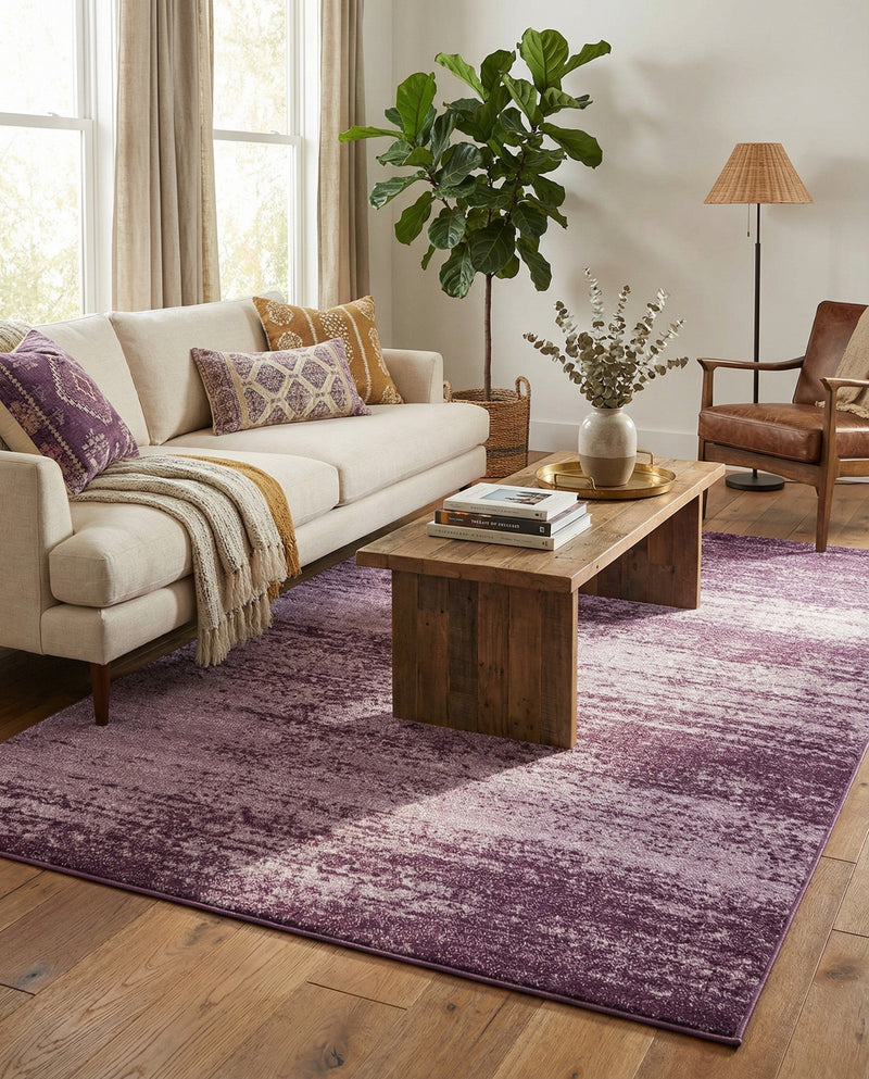 Studio Haven Collection Area Rug -  Gallery (Violet) Rectangle Violet  lifestyle 35