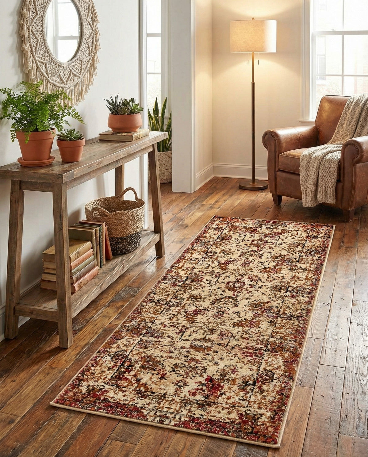 Neptune Elegance Collection Area Rug -  Galatea (Beige Cream) Runner Beige Cream  lifestyle 40