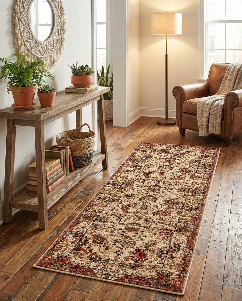 Neptune Elegance Collection Area Rug -  Galatea (Beige Cream) Runner Beige Cream  lifestyle 40