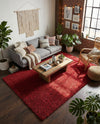 Plush Oasis Collection Area Rug - Serenity (Cherry Red) Rectangle Cherry Red  lifestyle 27