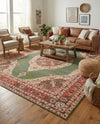 Caribbean Breeze Collection Area Rug -  Windward Rectangle Green  lifestyle 56