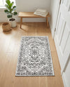 Charleston Elegance Collection Area Rug -  Seaport (white Gray) Rectangle white Gray  lifestyle 17