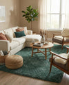 Eternal Plush Oasis Collection Area Rug -  Tranquility (Forest Green) Rectangle Forest Green  lifestyle 23