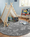 Wonder Tykes Collection Area Rug -  Jigsaw Round Gray  lifestyle 76