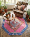 Heritage Elegance Collection Area Rug -  Winterthur (Fuchsia) Octagon Fuchsia  lifestyle 38